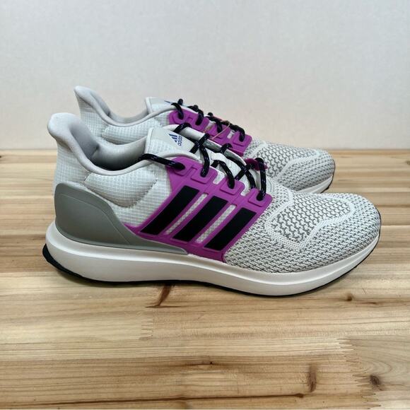 New Adidas UBOUNCE DNA running shoes womens 8.5 Orbit Grey Core Black Purple - Picture 2 of 11